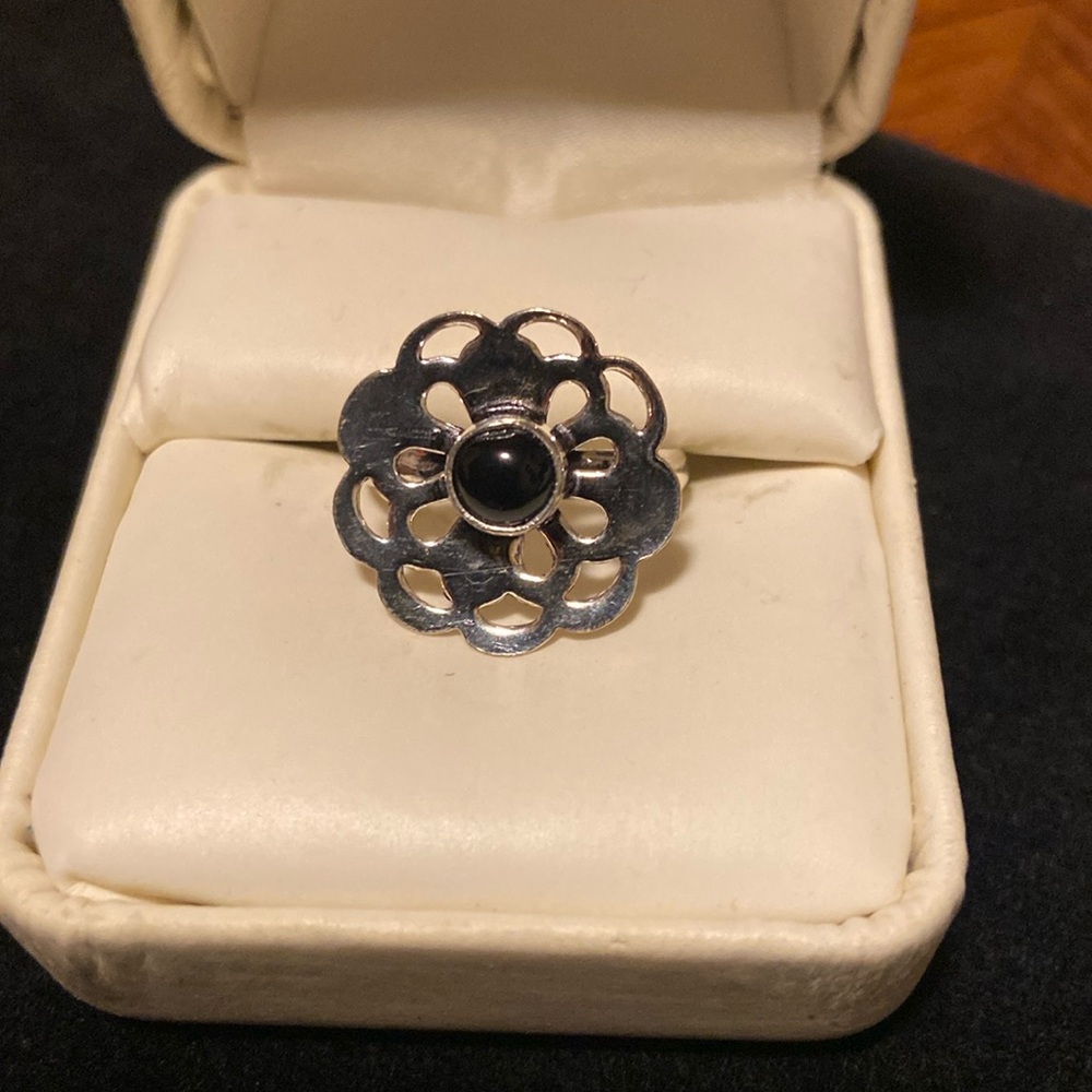 Silver/Onyx Ring